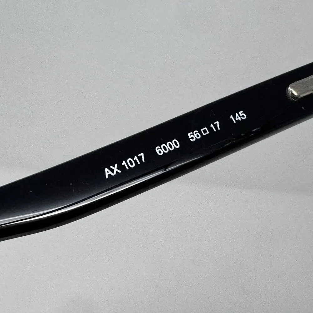 Armani Exchange AX1017 6000 Black Rectangular Eyeglass Frames 56-17-145